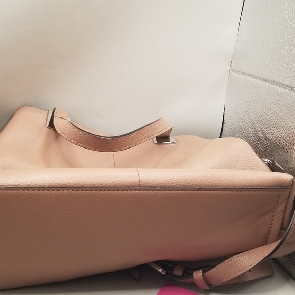 Vince Camuto Rosie Satchel Vintage Quartz Leather Blush Pink Shoulder Bag Purse - Picture 6 of 14